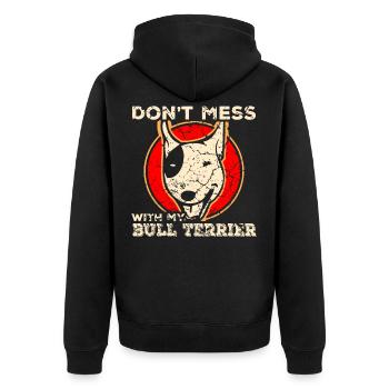 Bull Terrier - Veste à capuche bio Premium Unisexe - noir - Dos - Nico (187cm)
