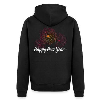 Happy New Year - Veste à capuche bio Premium Unisexe - noir - Dos - Nico (187cm)