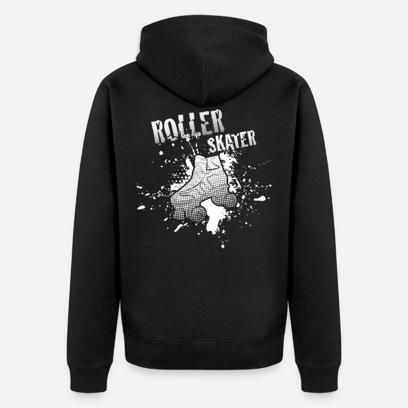 Roller skating Roller skating - Unisex Premium Organic Zip Hoodie - black
