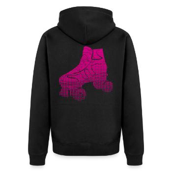 Rollschuhlaufen Rollschuh - Unisex Premium Bio Zip Hoodie - Schwarz - Hinten - Nico (187cm)