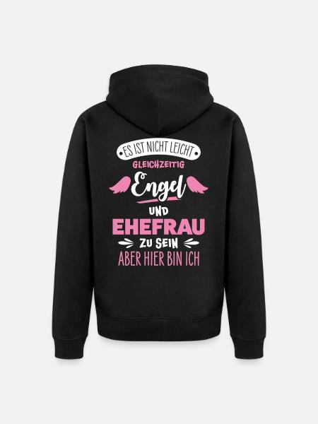 Ehefrau - Unisex Premium Bio Zip Hoodie - Schwarz