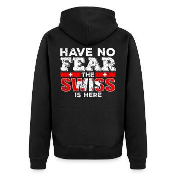 Suisse suisse suisse drapeau - Veste à capuche bio Premium Unisexe - noir - Dos - Nico (187cm)