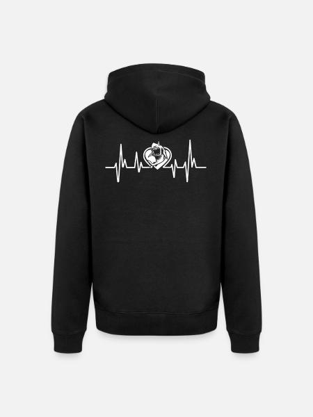 shark - Unisex Premium Organic Zip Hoodie - black