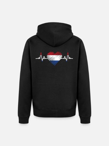 Netherlands - Unisex Premium Organic Zip Hoodie - black