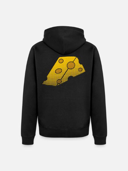 Cheese - Unisex Premium Organic Zip Hoodie - black