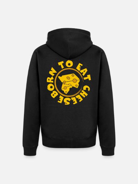Käse - Unisex Premium Bio Zip Hoodie - Schwarz
