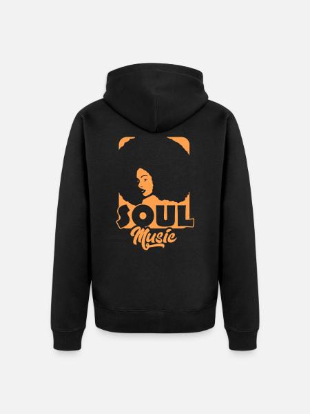 Soul Music - Unisex Premium Organic Zip Hoodie - black