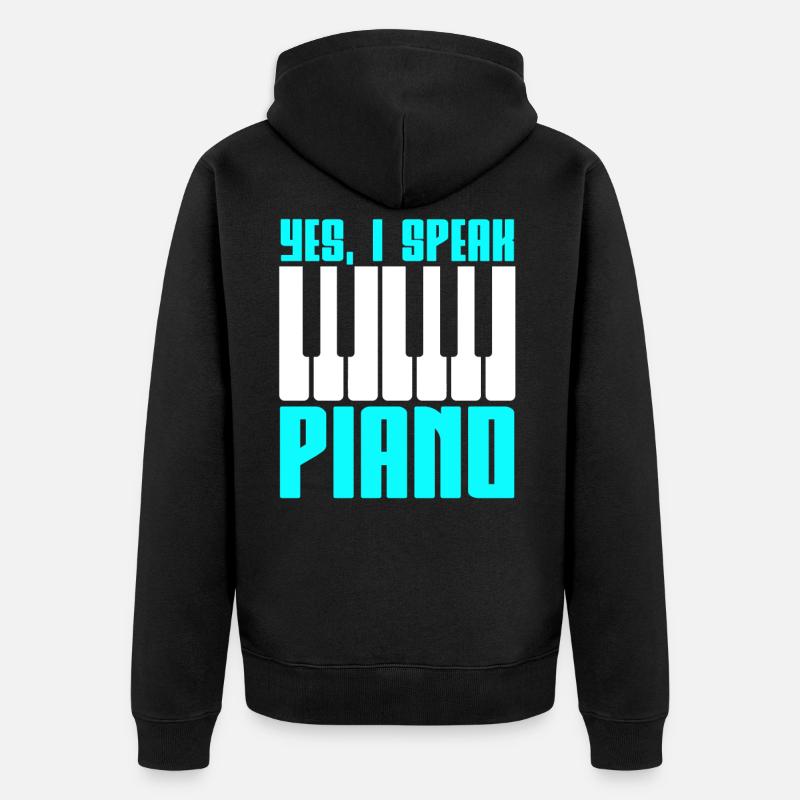 Piano piano - Veste à capuche bio Premium Unisexe - noir