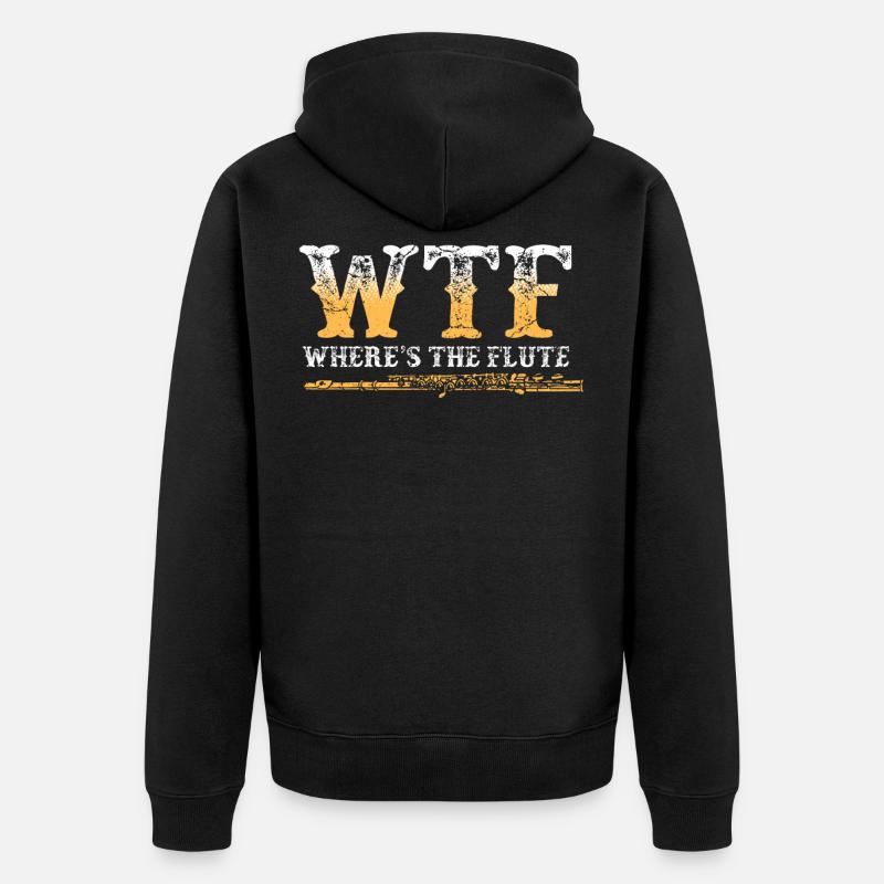 Flûte - Veste à capuche bio Premium Unisexe - noir