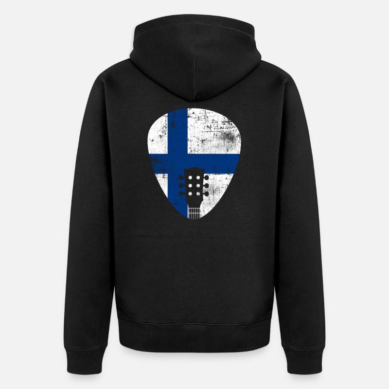 Finlande Guitare - Veste à capuche bio Premium Unisexe - noir