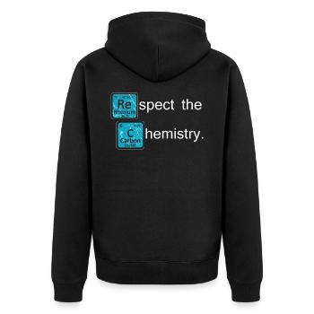 Chemistry chemist chemist - Unisex Premium Organic Zip Hoodie - black - Back - Nico (187cm)