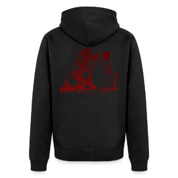 Thelwell - Pony with dentist - Unisex Premium Organic Zip Hoodie - black - Back - Nico (187cm)