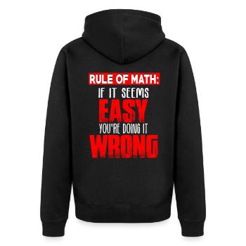 Mathématicien mathématique - Veste à capuche bio Premium Unisexe - noir - Dos - Nico (187cm)