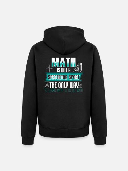 Mathématiques Mathématiciens - Veste à capuche bio Premium Unisexe - noir