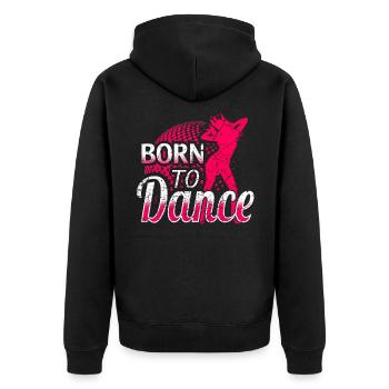 Tanzen Tänzerin Tänzer Club Party - Unisex Premium Bio Zip Hoodie - Schwarz - Hinten - Nico (187cm)