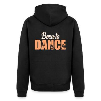 Tanzen - Unisex Premium Bio Zip Hoodie - Schwarz - Hinten - Nico (187cm)