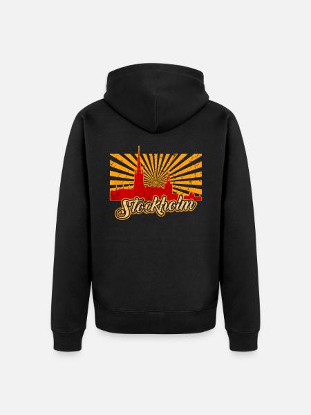 Stockholm - Unisex Premium Bio Zip Hoodie - Schwarz