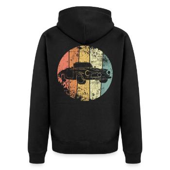 Voitures anciennes - Veste à capuche bio Premium Unisexe - noir - Dos - Nico (187cm)