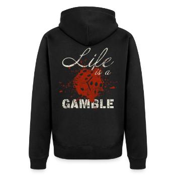 Casino - Veste à capuche bio Premium Unisexe - noir - Dos - Nico (187cm)