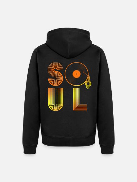 Soul Music - Unisex Premium Organic Zip Hoodie - black
