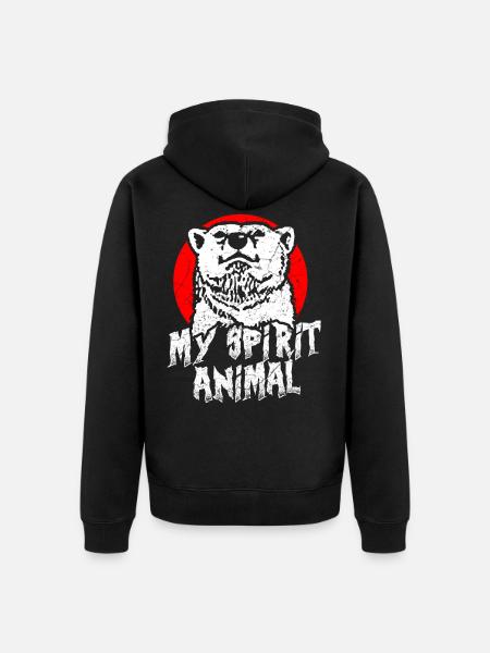 Polar bear polar bear - Unisex Premium Organic Zip Hoodie - black