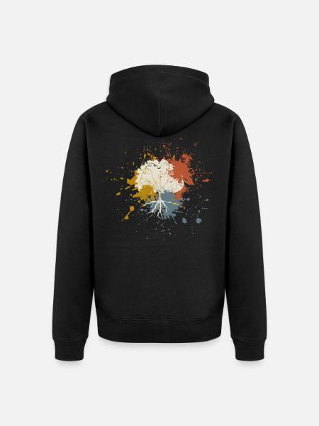 Tree - Unisex Premium Organic Zip Hoodie - black