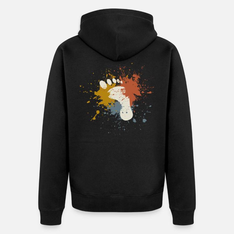 Pieds retro - Veste à capuche bio Premium Unisexe - noir