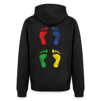 Pieds - Veste à capuche bio Premium Unisexe - noir - Dos - Nico (187cm)