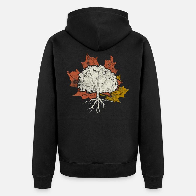 Baum - Unisex Premium Bio Zip Hoodie - Schwarz