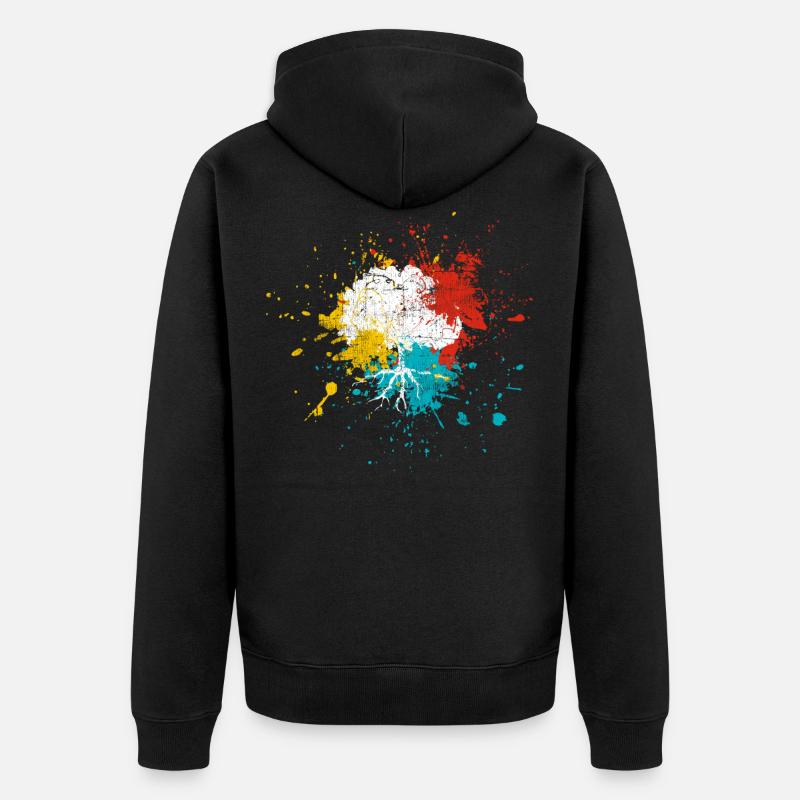 Arbre - Veste à capuche bio Premium Unisexe - noir