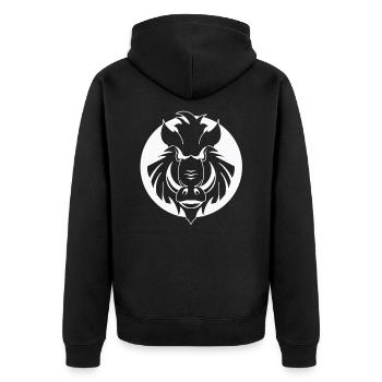 Cadeau de forêt de sanglier sanglier - Veste à capuche bio Premium Unisexe - noir - Dos - Nico (187cm)