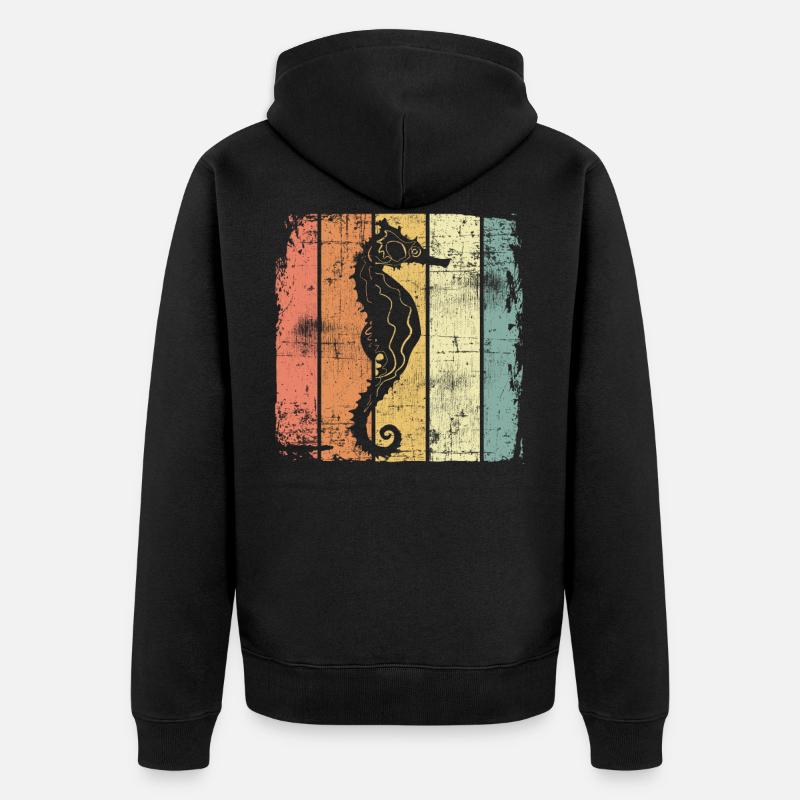 Hippocampes - Veste à capuche bio Premium Unisexe - noir