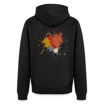École - Veste à capuche bio Premium Unisexe - noir - Dos - Nico (187cm)