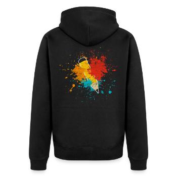 École - Veste à capuche bio Premium Unisexe - noir - Dos - Nico (187cm)
