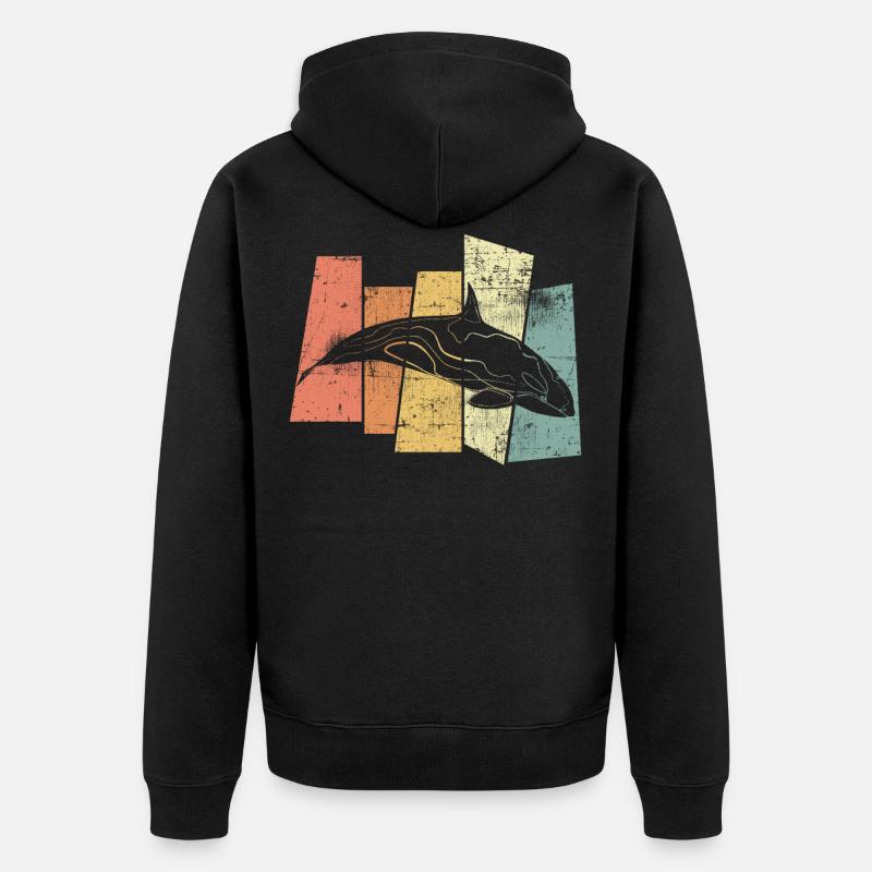 Orca - Unisex Premium Bio Zip Hoodie - Schwarz