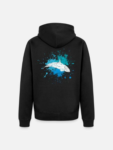 Killer whale - Unisex Premium Organic Zip Hoodie - black