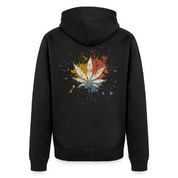 Cannabis - Veste à capuche bio Premium Unisexe - noir - Dos - Nico (187cm)