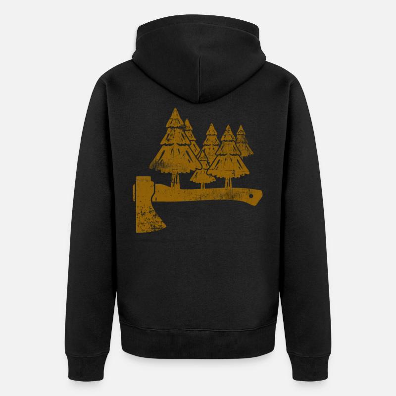 Bûcherons - Veste à capuche bio Premium Unisexe - noir