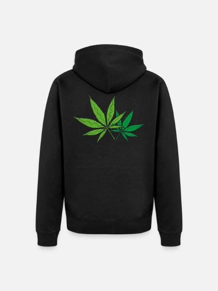 Cannabis - Unisex Premium Organic Zip Hoodie - black