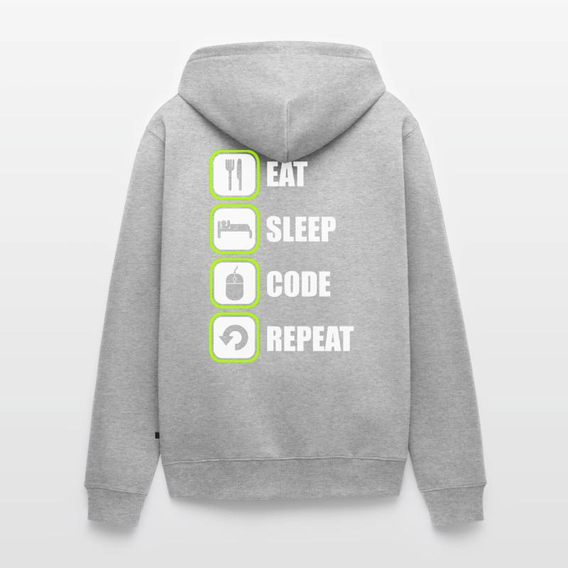 Prgrammierer Programmiererin Programmieren Code Unisex Premium Bio Zip Hoodie
