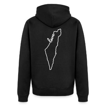 Israel Love - Veste à capuche bio Premium Unisexe - noir - Dos - Nico (187cm)