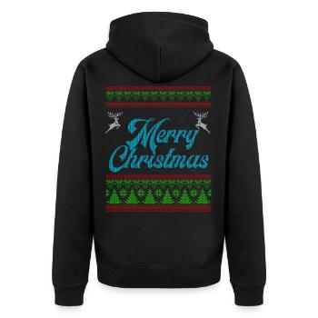Noël laid Noël renne - Veste à capuche bio Premium Unisexe - noir - Dos - Nico (187cm)