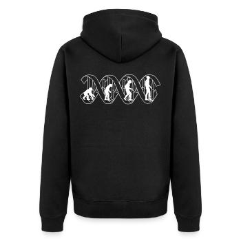 Evolution Human DNA Genetics Biology - Veste à capuche bio Premium Unisexe - noir - Dos - Nico (187cm)