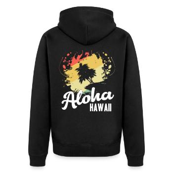 Hawaii - Veste à capuche bio Premium Unisexe - noir - Dos - Nico (187cm)