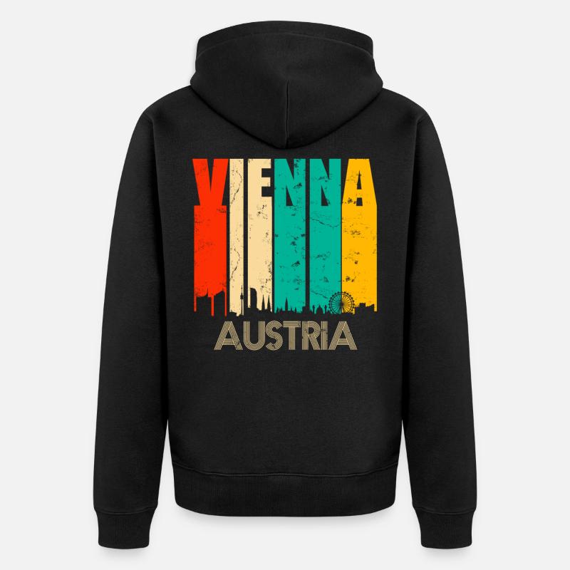 Vienne Vienna - Veste à capuche bio Premium Unisexe - noir