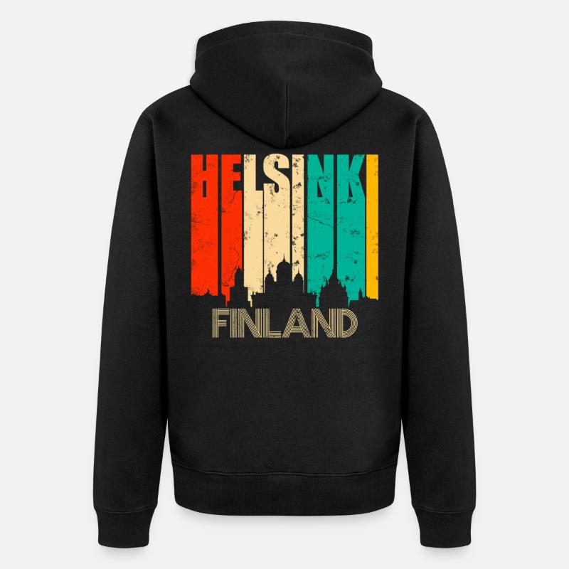 Helsinki - Veste à capuche bio Premium Unisexe - noir