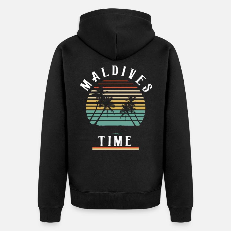 MALDIVES TIME - Veste à capuche bio Premium Unisexe - noir