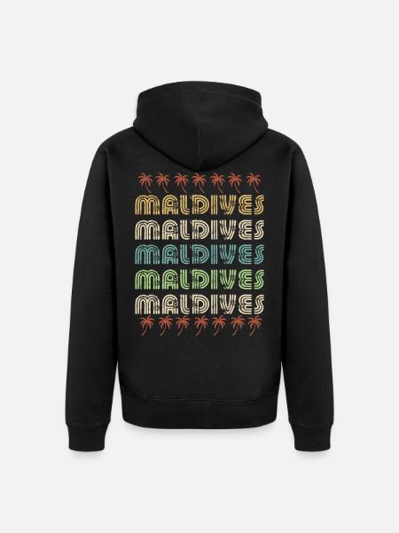 maldives repeat - Unisex Premium Bio Zip Hoodie - Schwarz