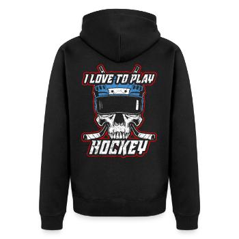 Hockey sur glace hockey sur glace - Veste à capuche bio Premium Unisexe - noir - Dos - Nico (187cm)