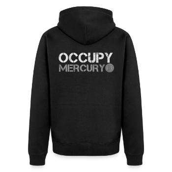 Occupy Mercury - Unisex Premium Organic Zip Hoodie - black - Back - Nico (187cm)